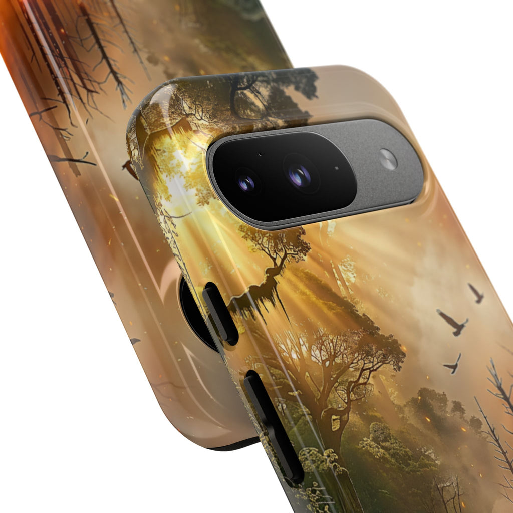 Contrasting Nature/Fire Art - Phone Case