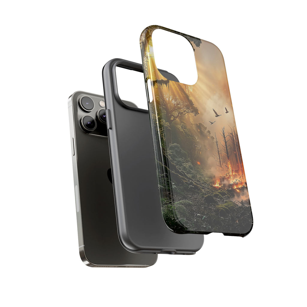 Contrasting Nature/Fire Art - Phone Case