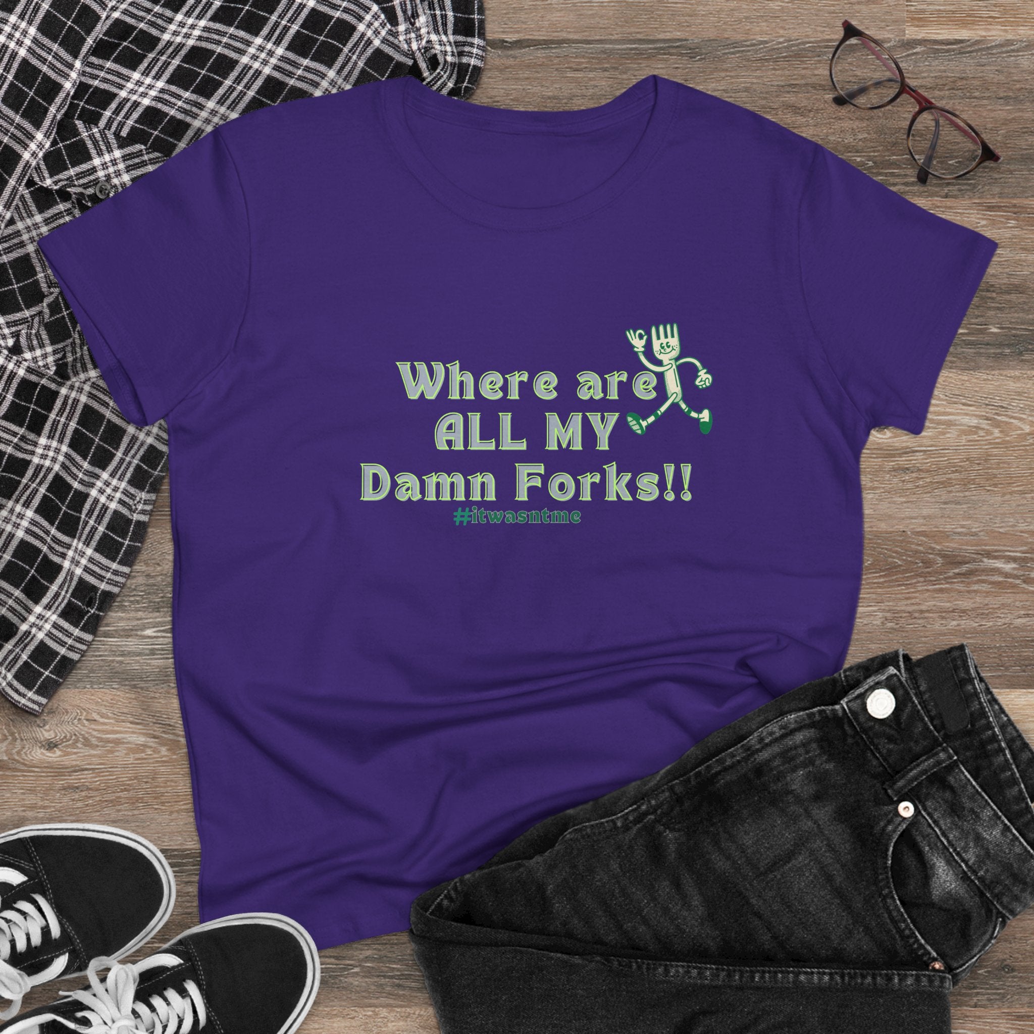 Where are ALL MY Damn Forks Mom T‑Shirt – Funny Mother's Day Tee for Moms