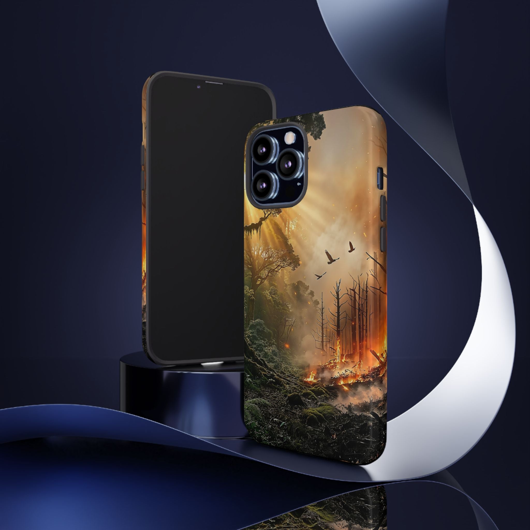 Contrasting Nature/Fire Art - Phone Case
