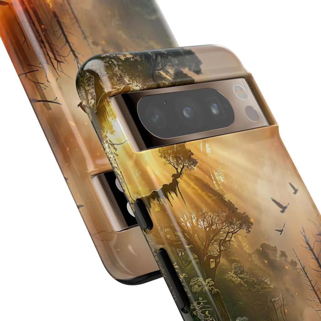 Contrasting Nature/Fire Art - Phone Case