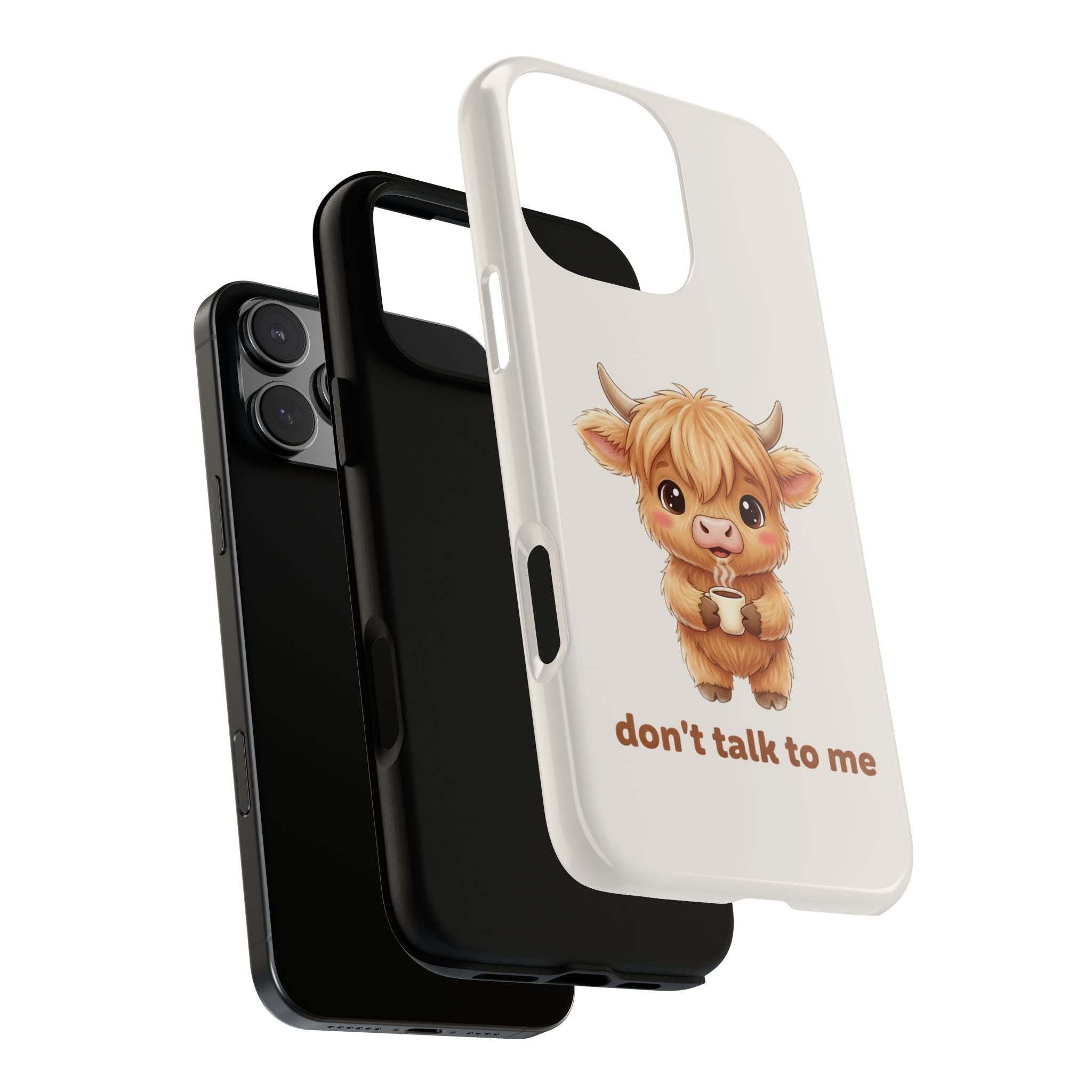 Highland Cow Phone Case — Don’t Talk to Me Design