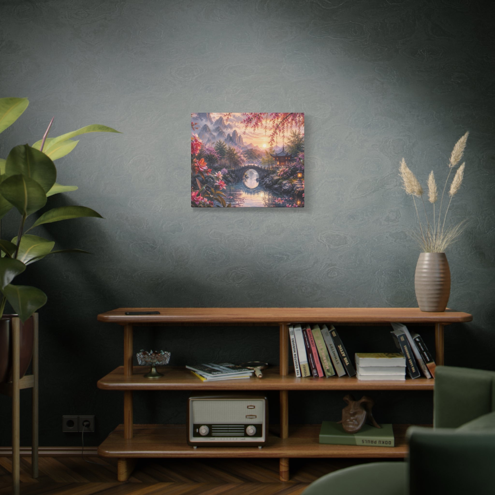 Zen Cherry Blossom Landscape Matte Canvas