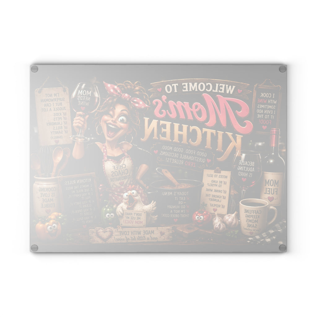 MOM Kitchen Glass Cutting Board — Funny