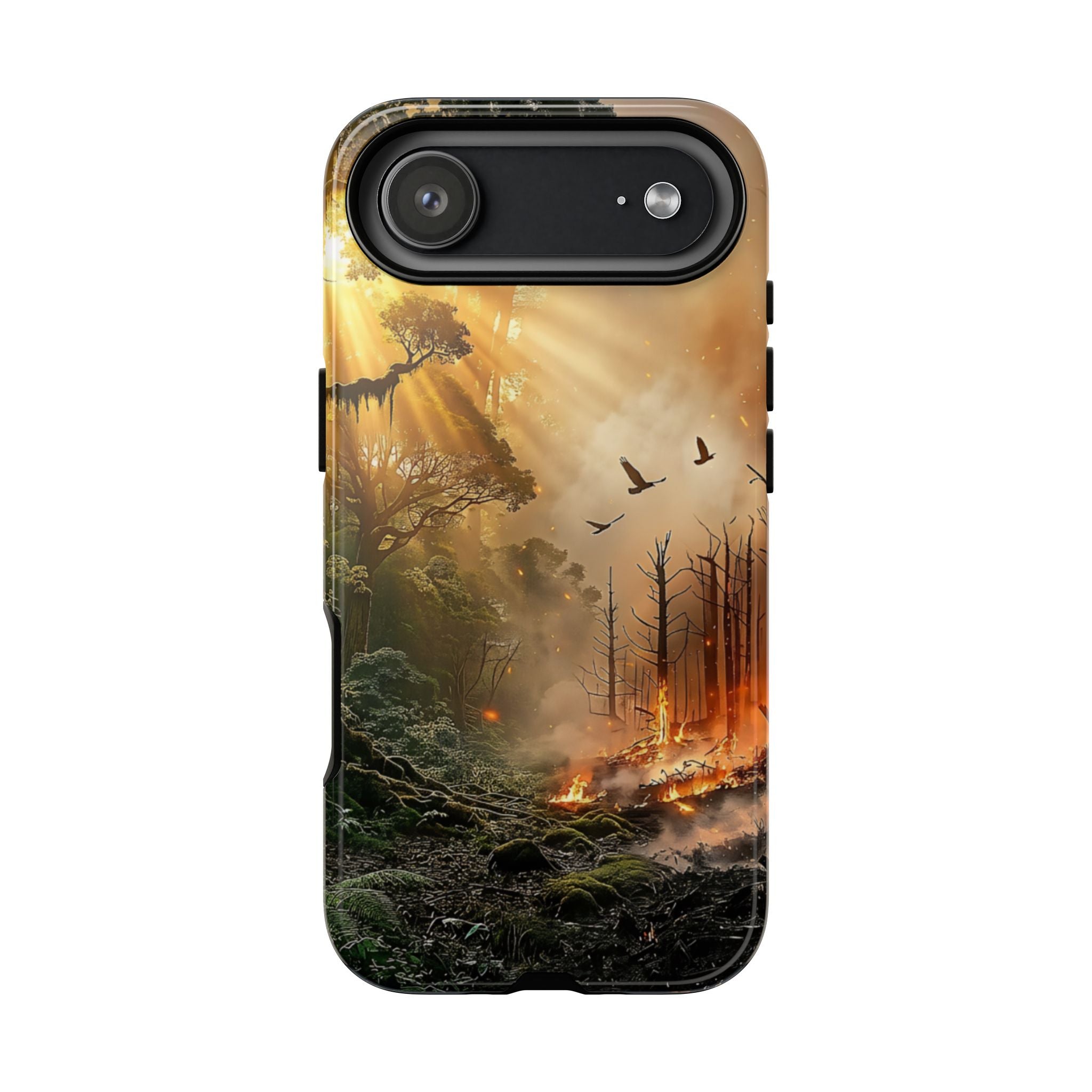 Contrasting Nature/Fire Art - Phone Case