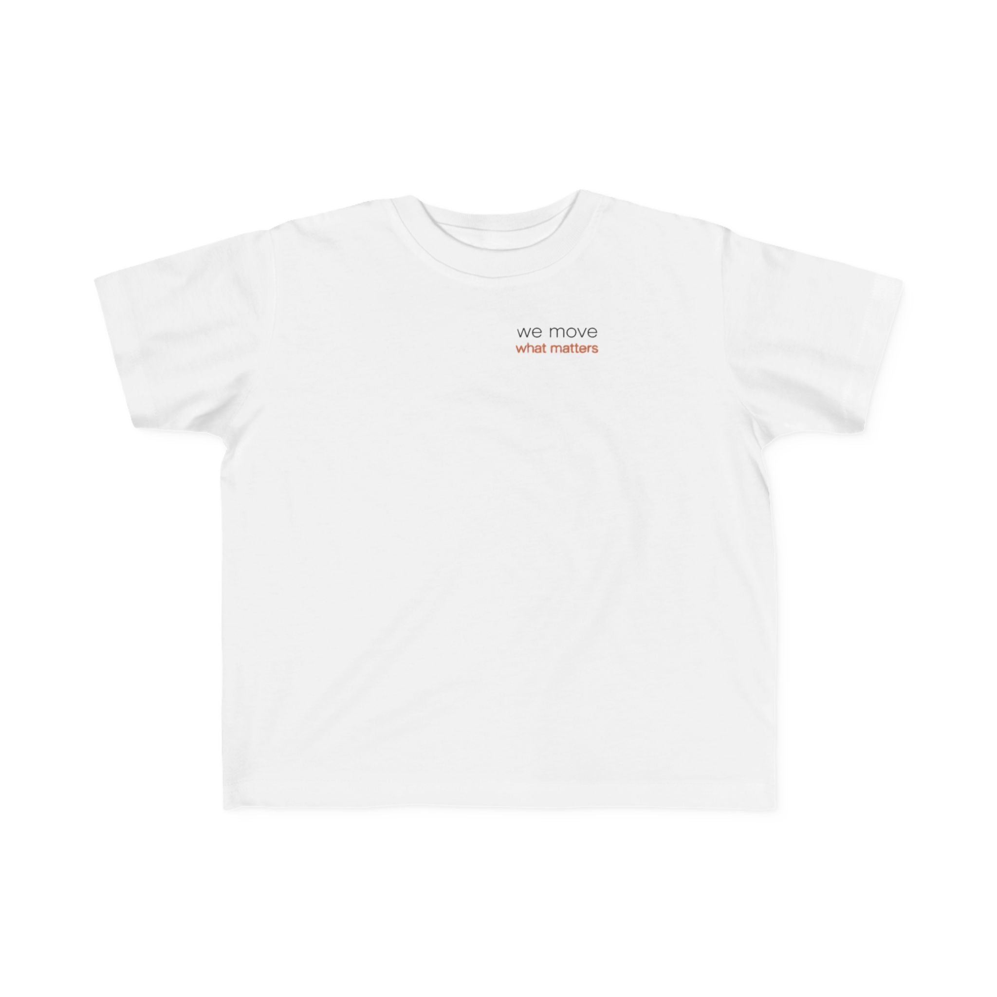 Toddler T‑Shirt — white/ash ‘Black Buzzard’ Logo Tee (We Move What Matters)