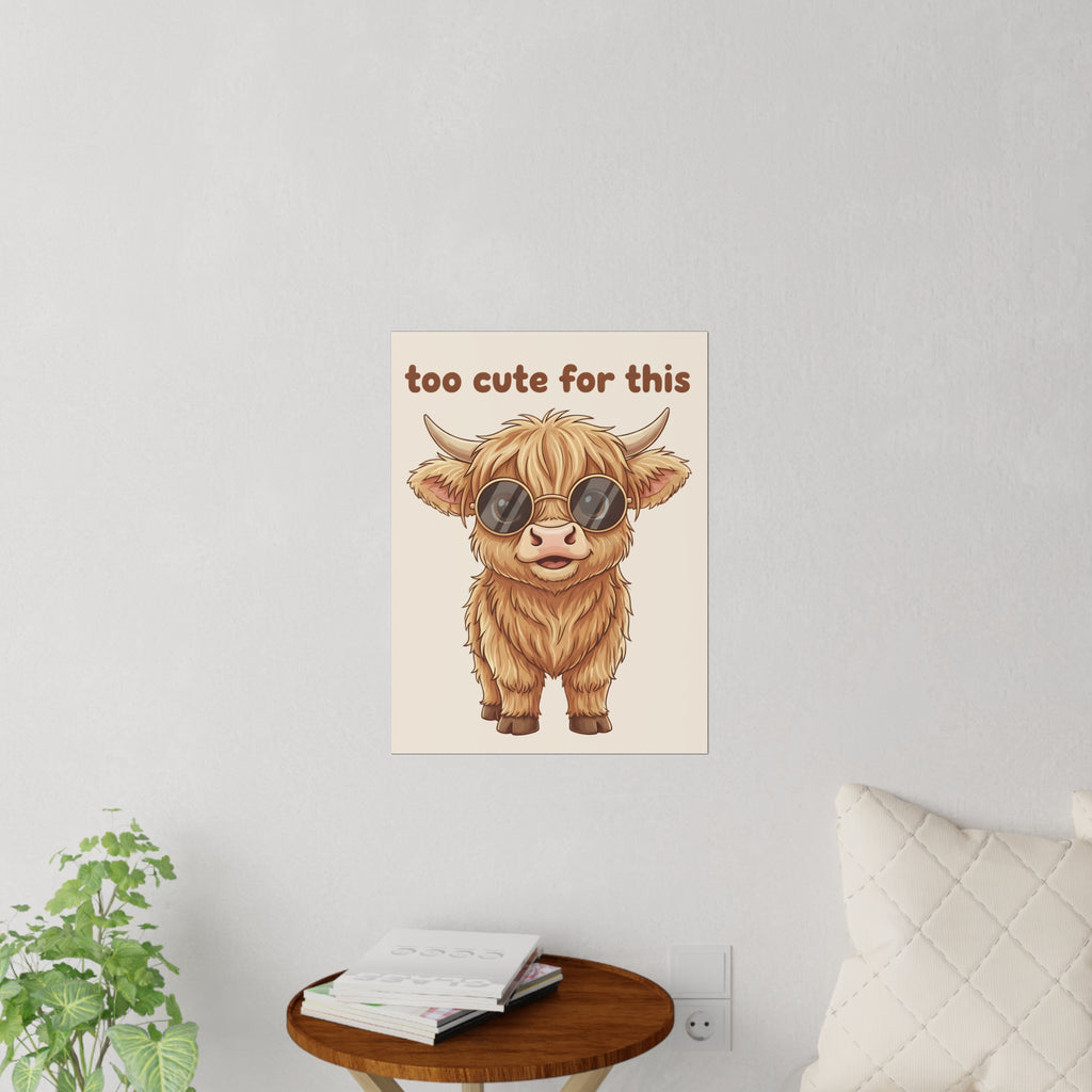 Highland Cow Wall Decal — Too Cute for This Art