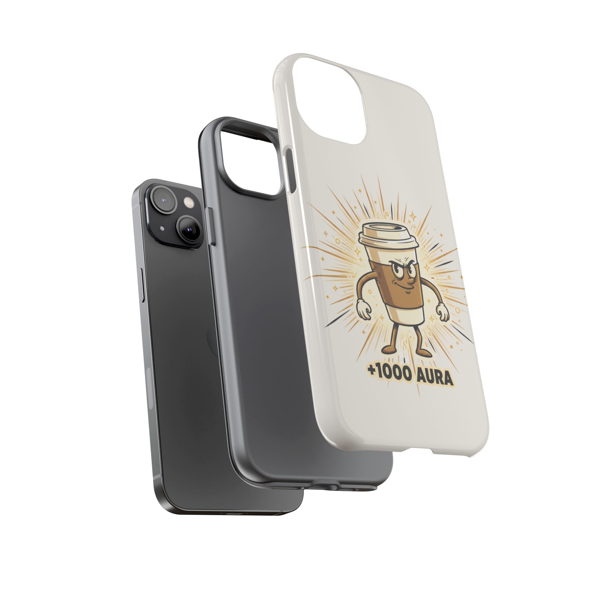 Coffee +1000 Aura - Phone Case