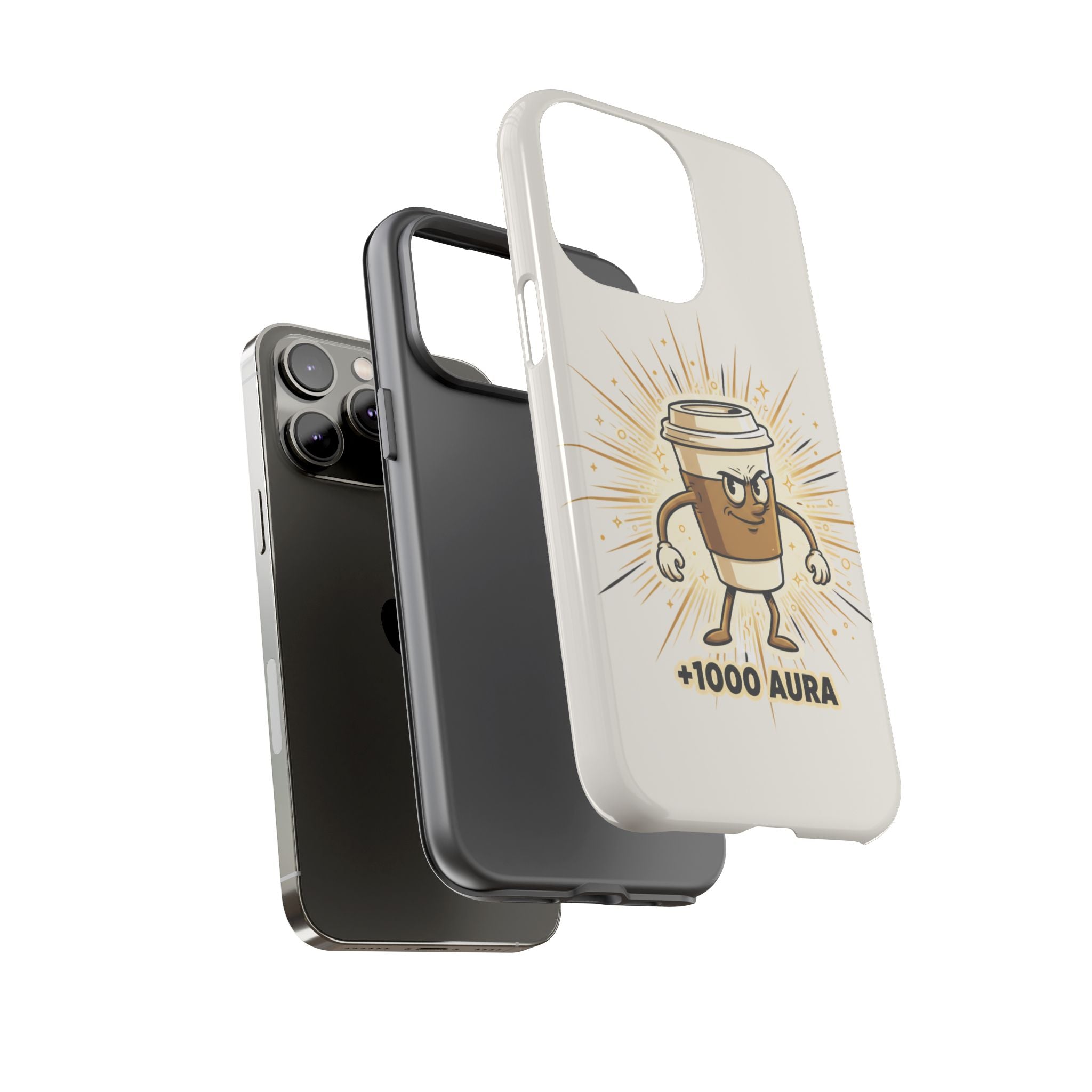 Coffee +1000 Aura - Phone Case