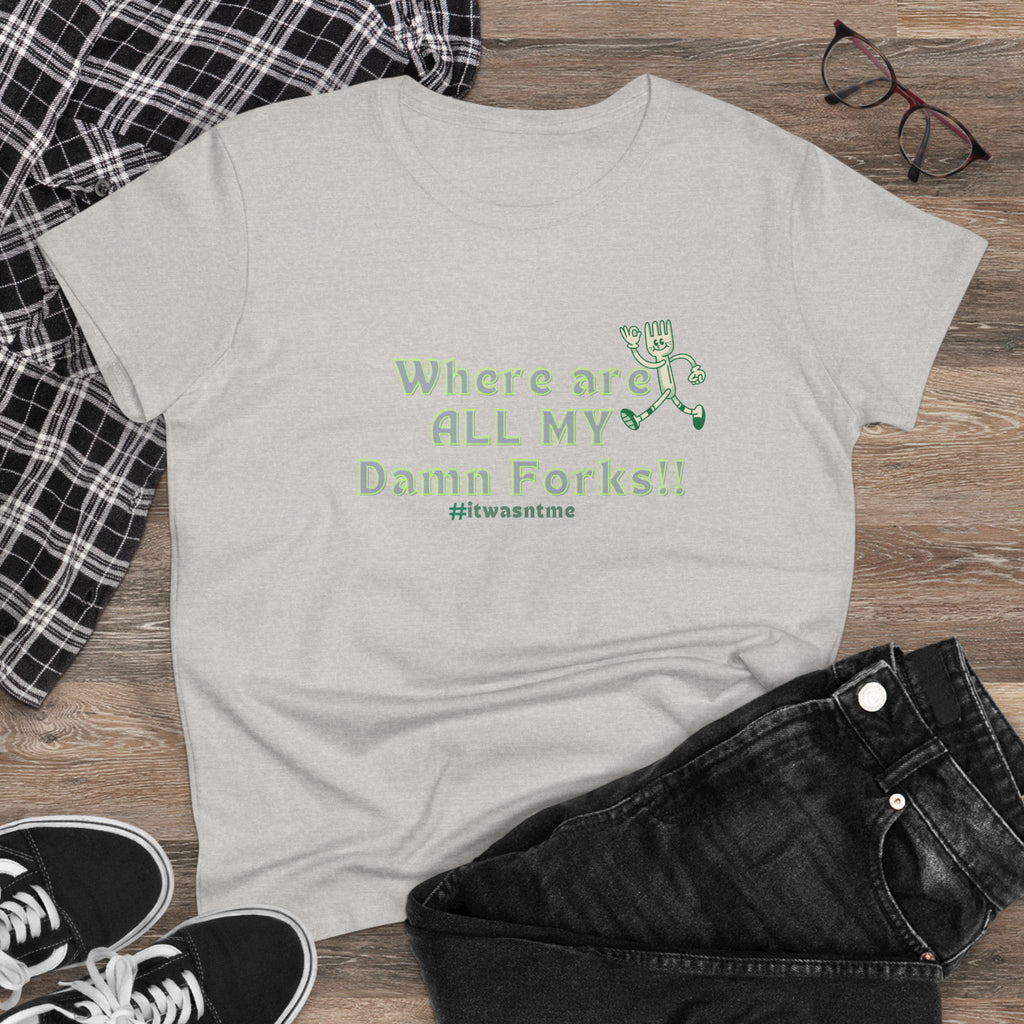 Where are ALL MY Damn Forks Mom T‑Shirt – Funny Mother's Day Tee for Moms