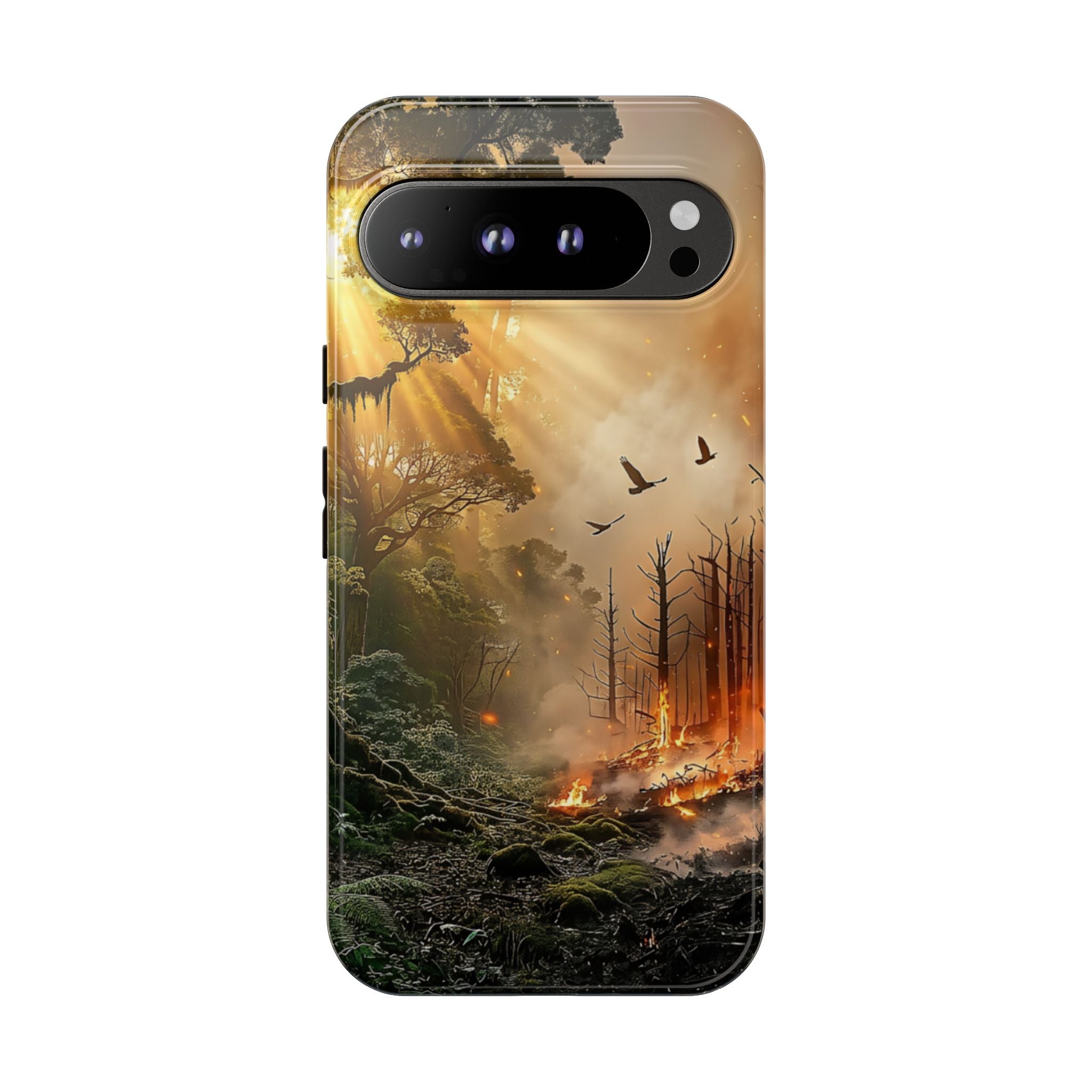 Contrasting Nature/Fire Art - Phone Case
