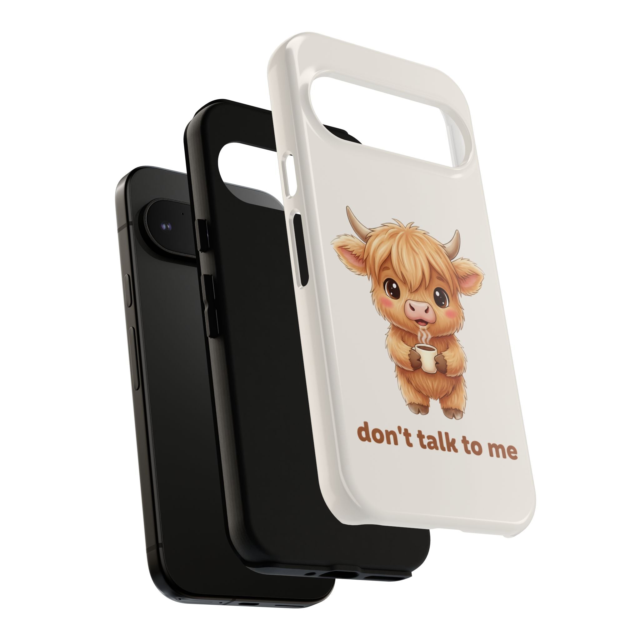 Highland Cow Phone Case — Don’t Talk to Me Design
