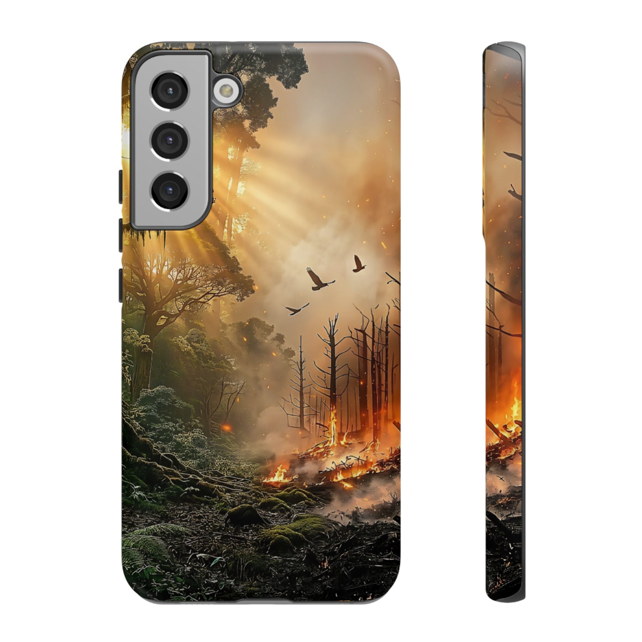 Contrasting Nature/Fire Art - Phone Case