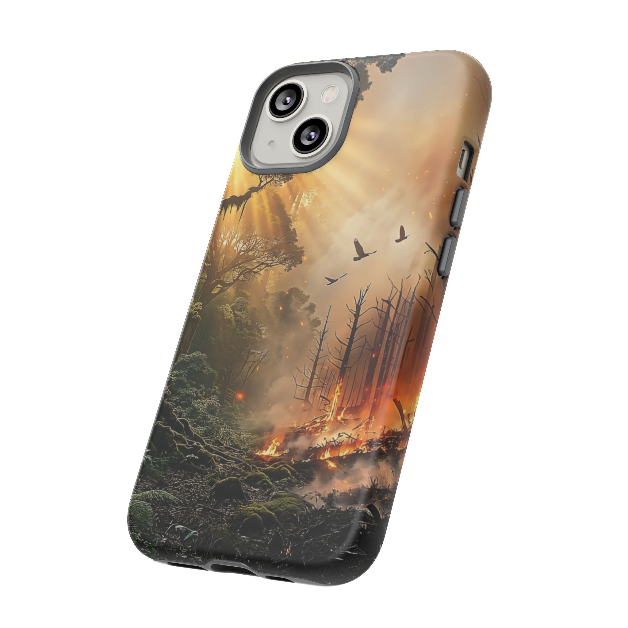 Contrasting Nature/Fire Art - Phone Case