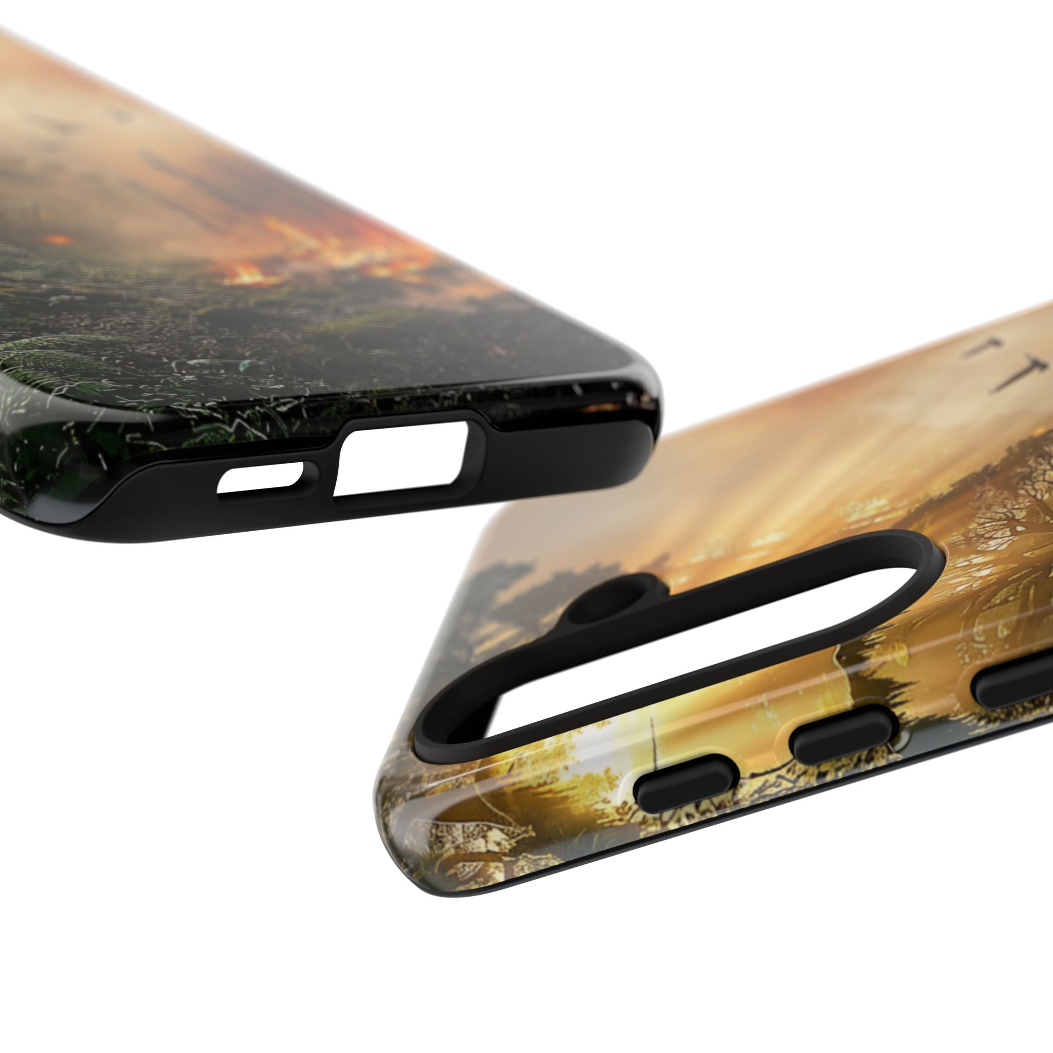 Contrasting Nature/Fire Art - Phone Case