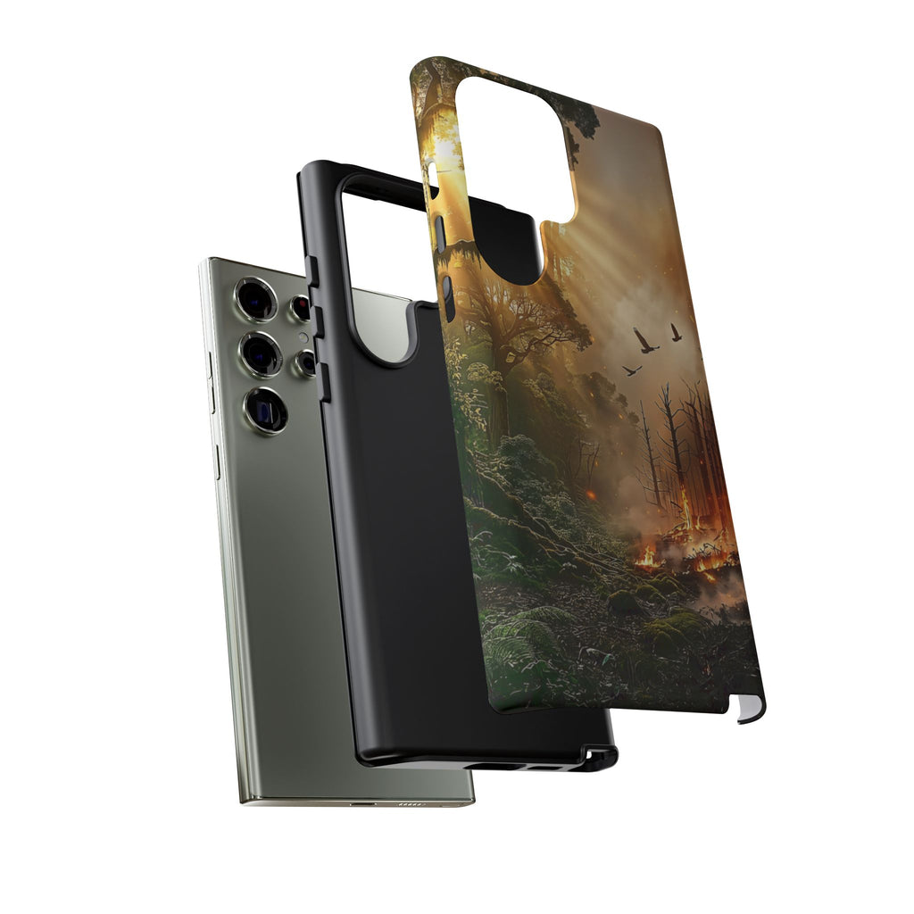Contrasting Nature/Fire Art - Phone Case
