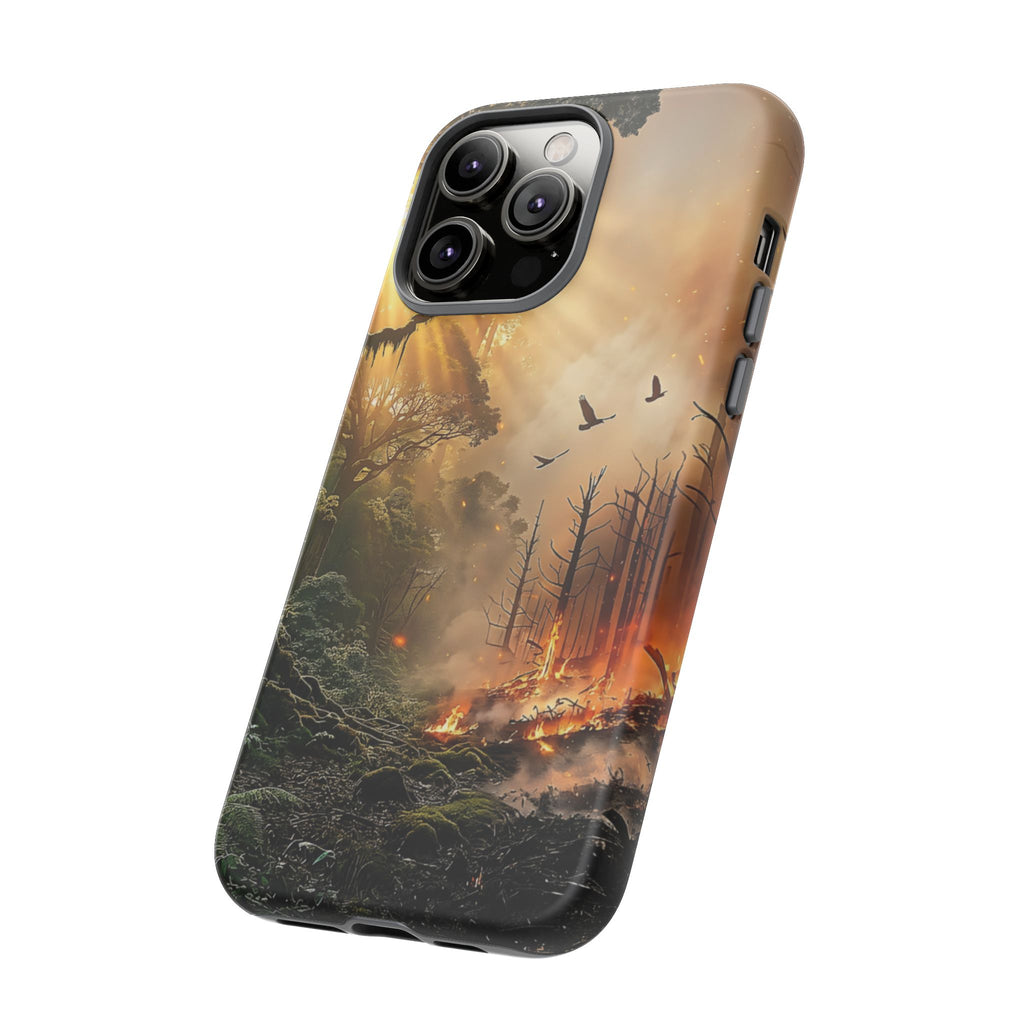 Contrasting Nature/Fire Art - Phone Case