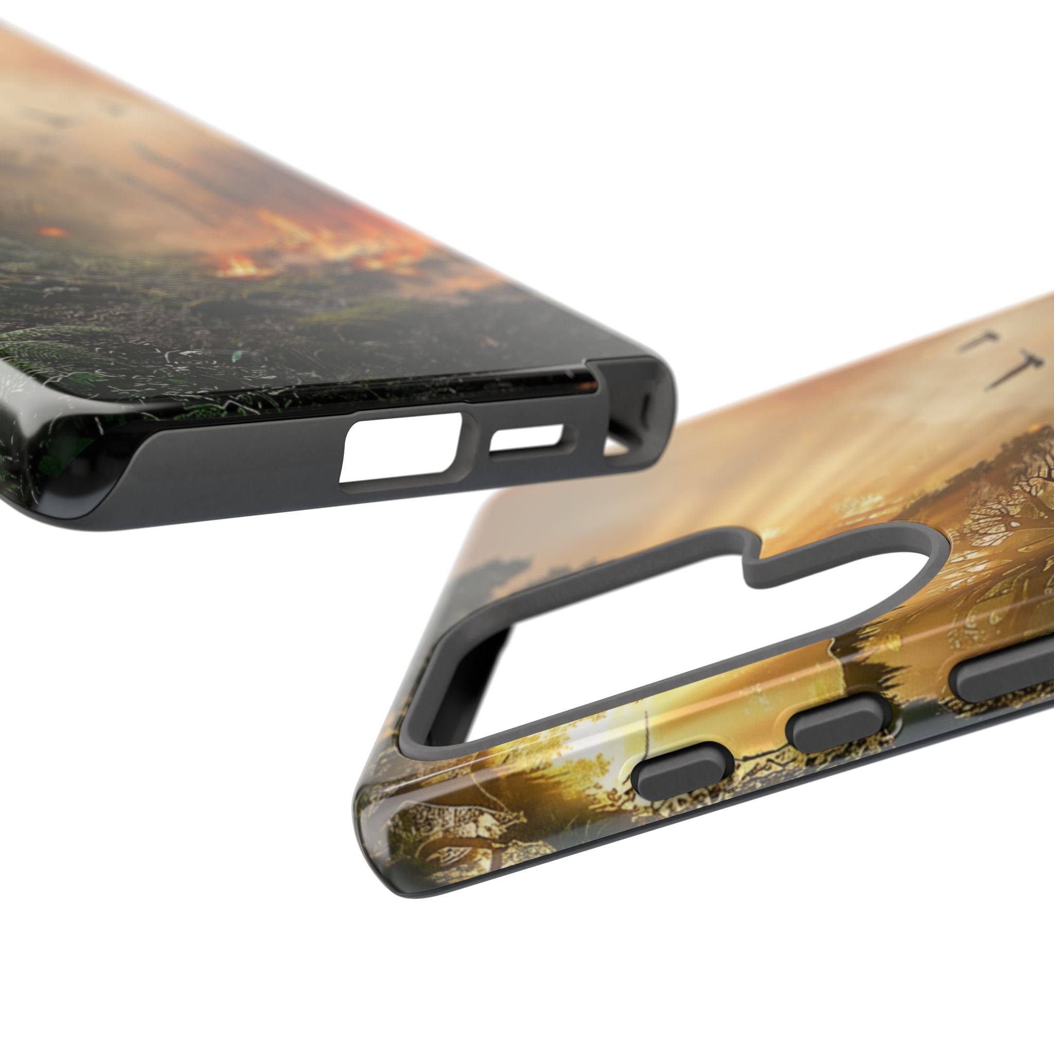 Contrasting Nature/Fire Art - Phone Case