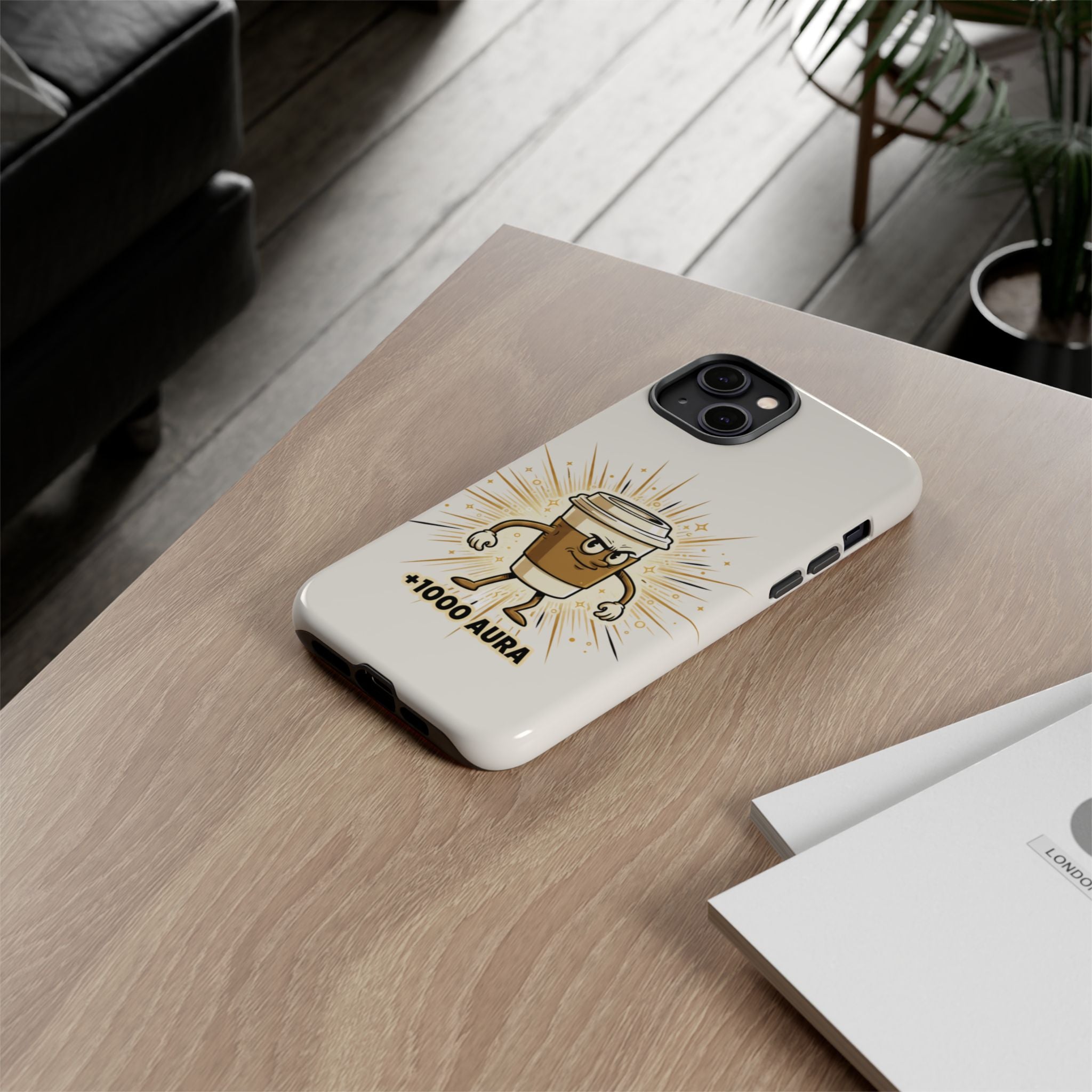 Coffee +1000 Aura - Phone Case