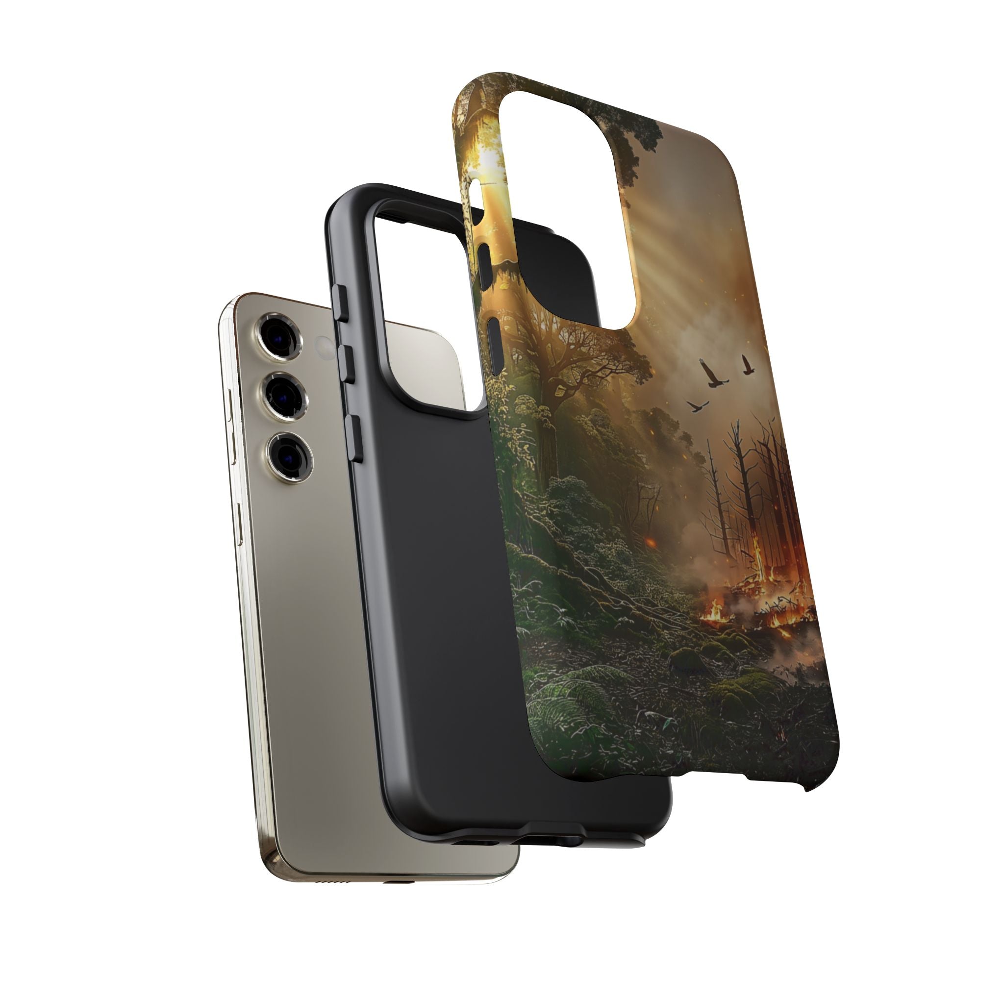 Contrasting Nature/Fire Art - Phone Case