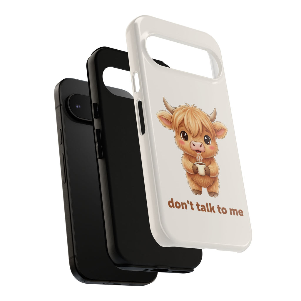 Highland Cow Phone Case — Don’t Talk to Me Design
