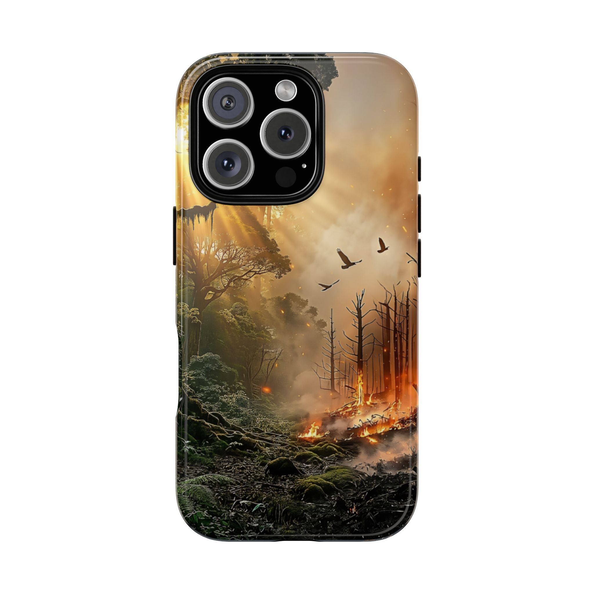 Contrasting Nature/Fire Art - Phone Case
