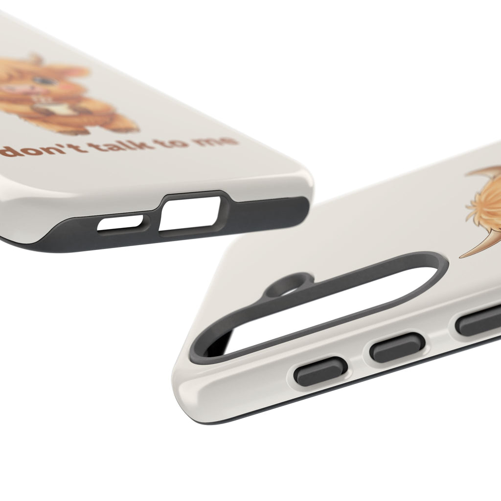 Highland Cow Phone Case — Don’t Talk to Me Design