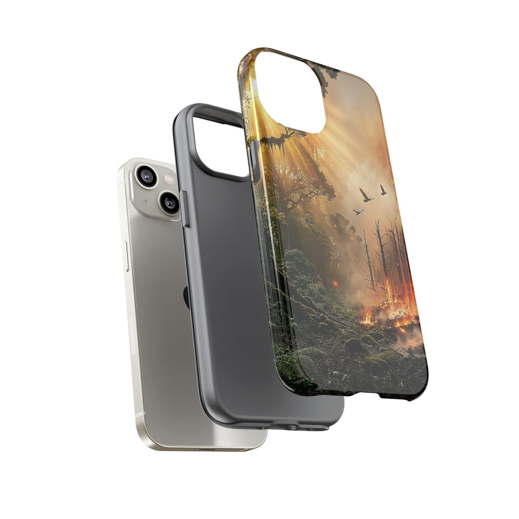 Contrasting Nature/Fire Art - Phone Case
