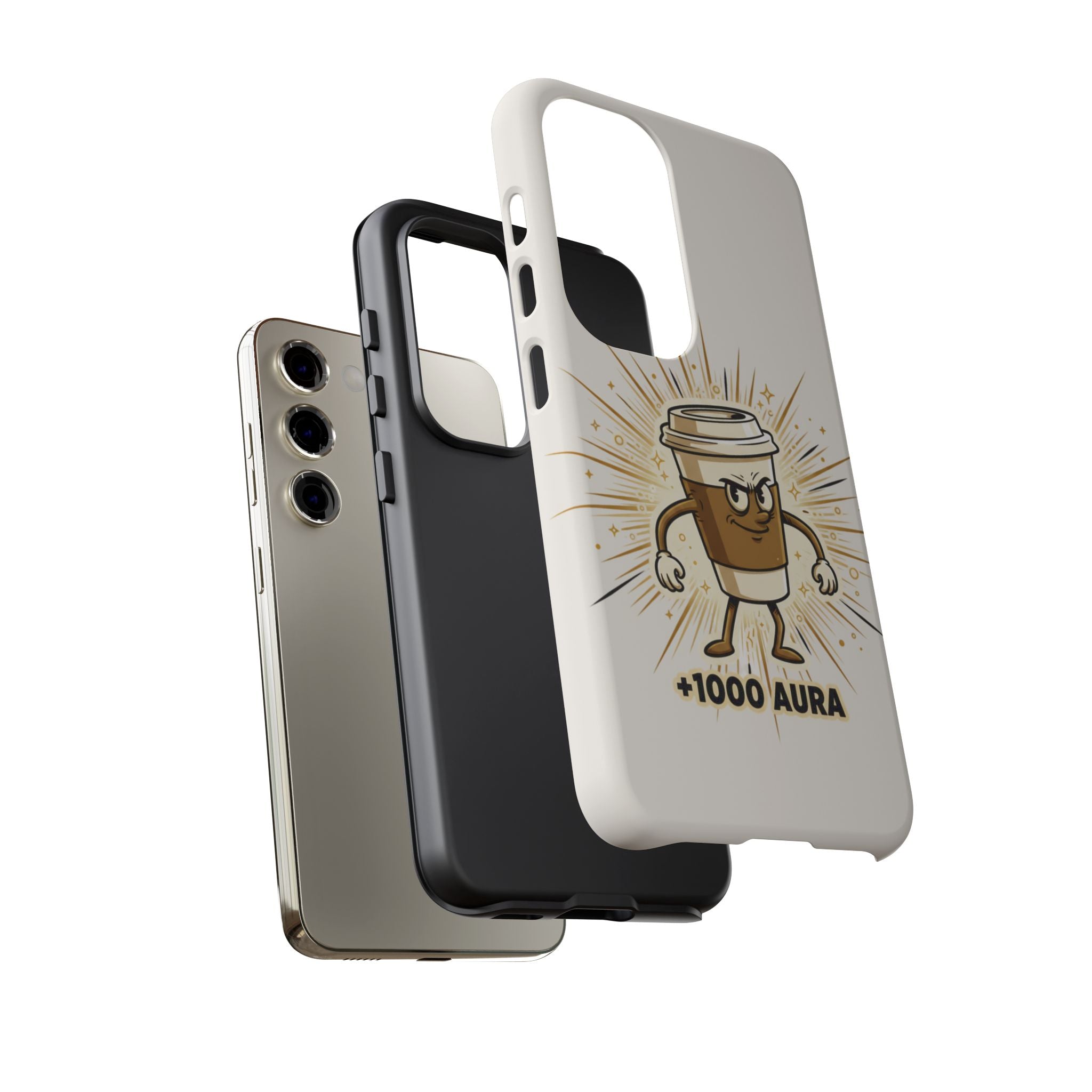 Coffee +1000 Aura - Phone Case