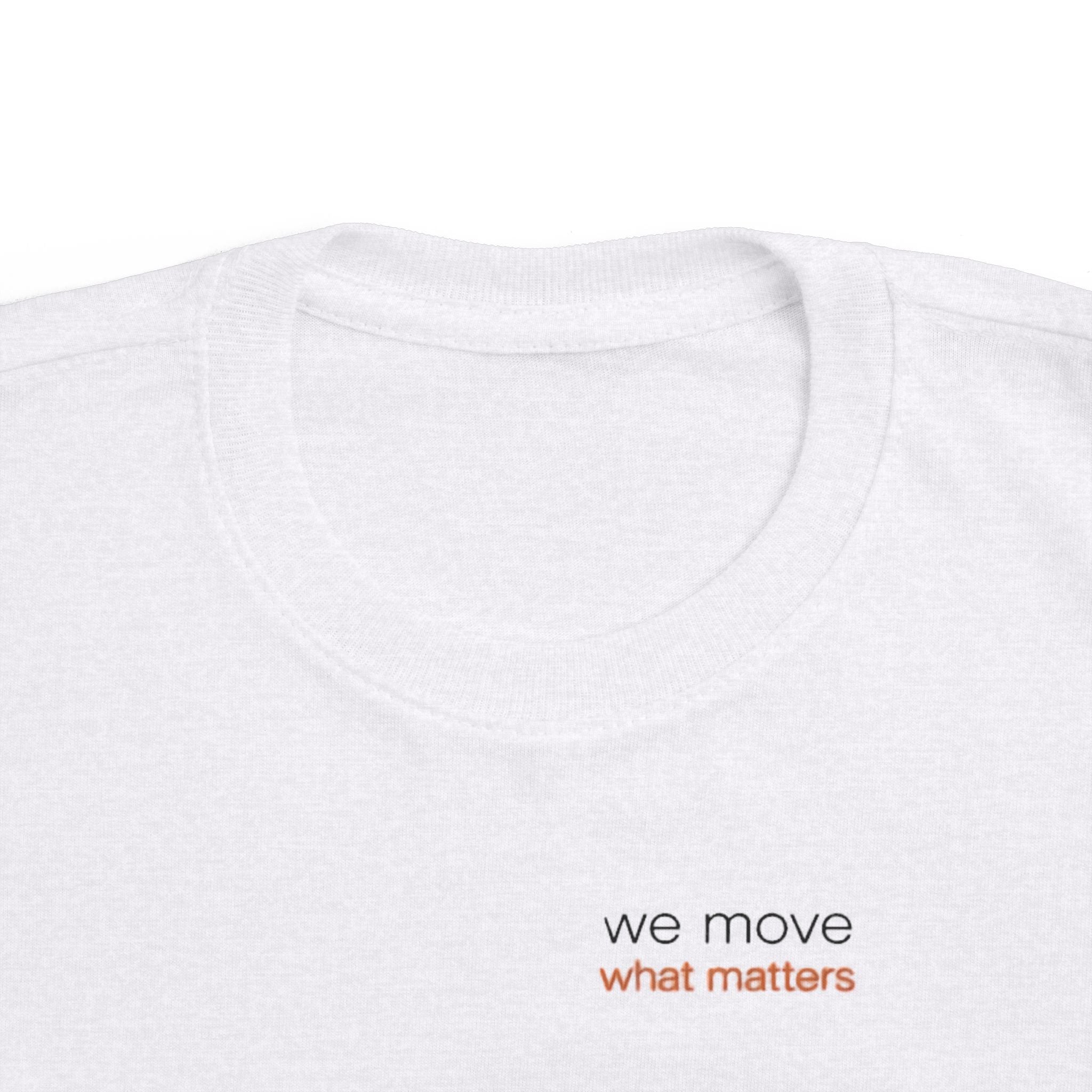 Toddler T‑Shirt — white/ash ‘Black Buzzard’ Logo Tee (We Move What Matters)