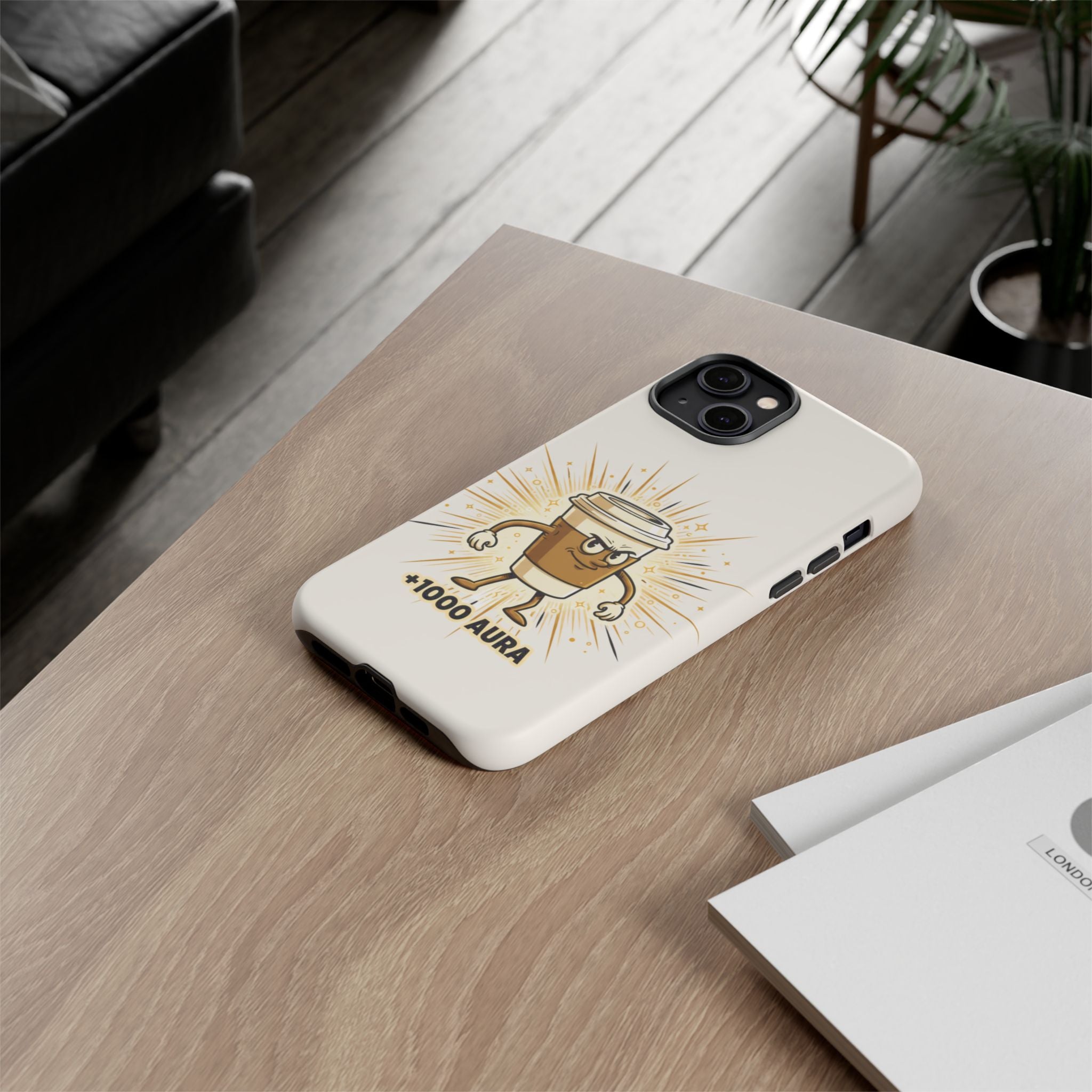 Coffee +1000 Aura - Phone Case