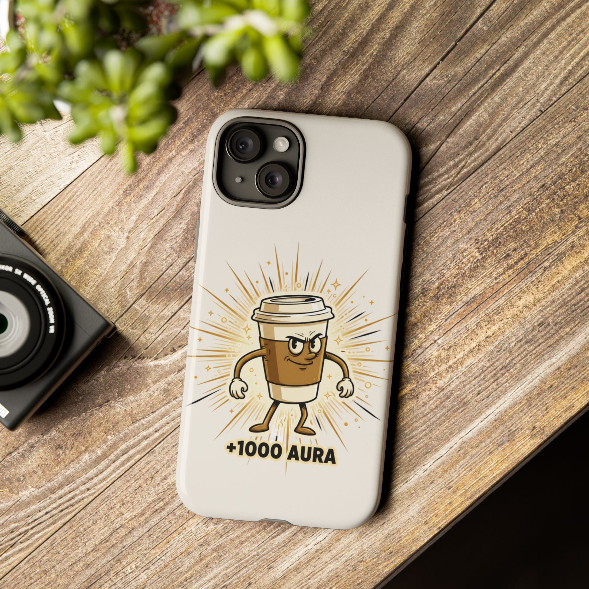 Coffee +1000 Aura - Phone Case