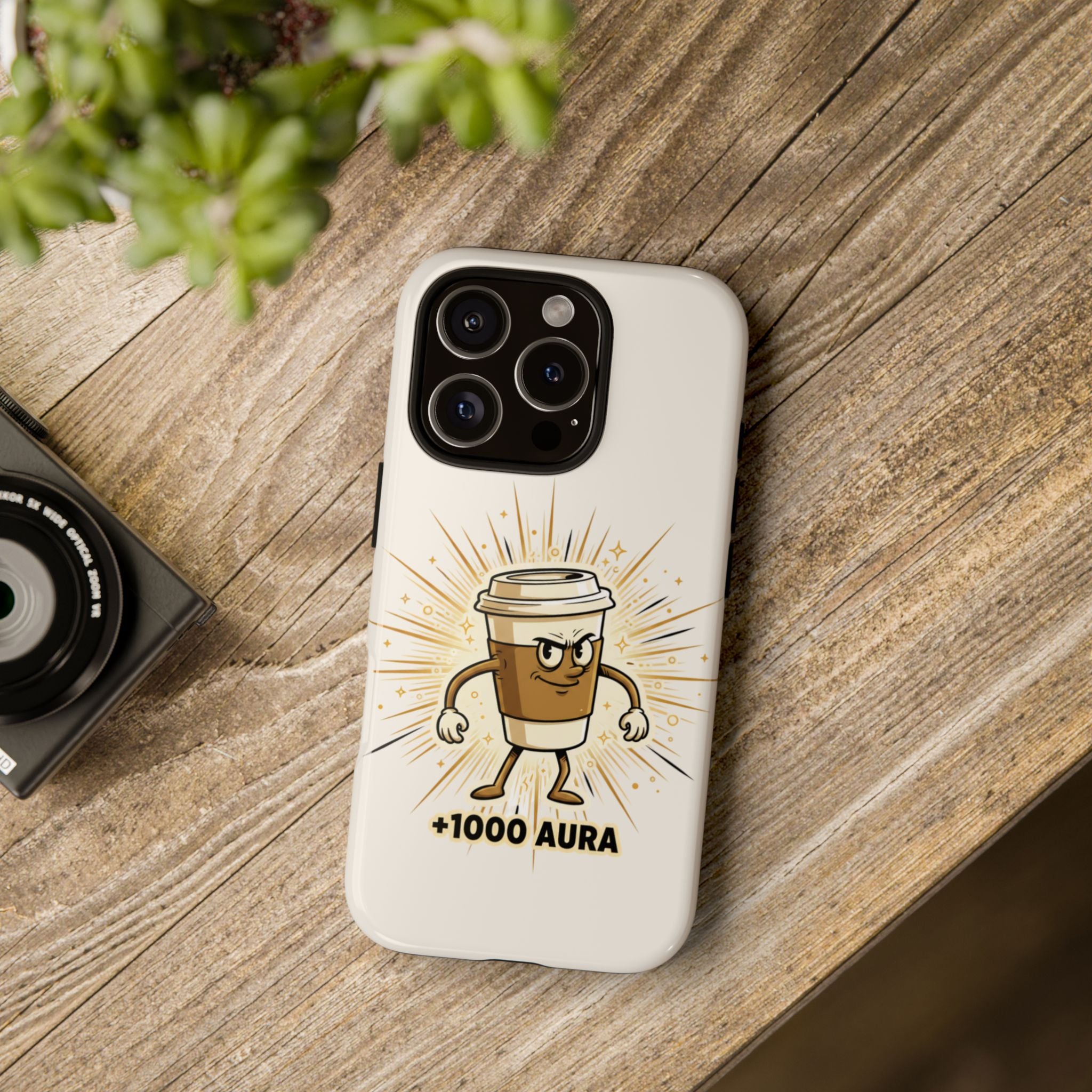 Coffee +1000 Aura - Phone Case