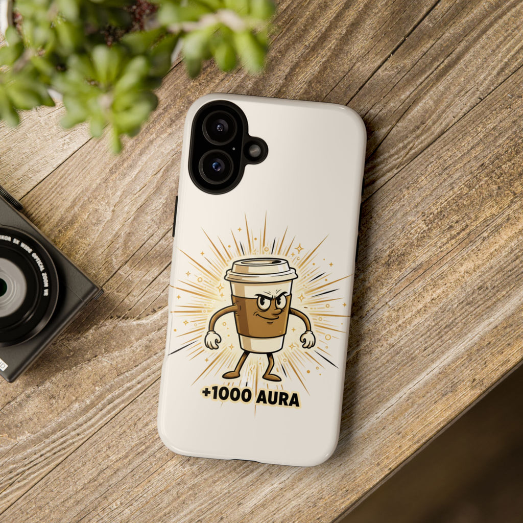 Coffee +1000 Aura - Phone Case