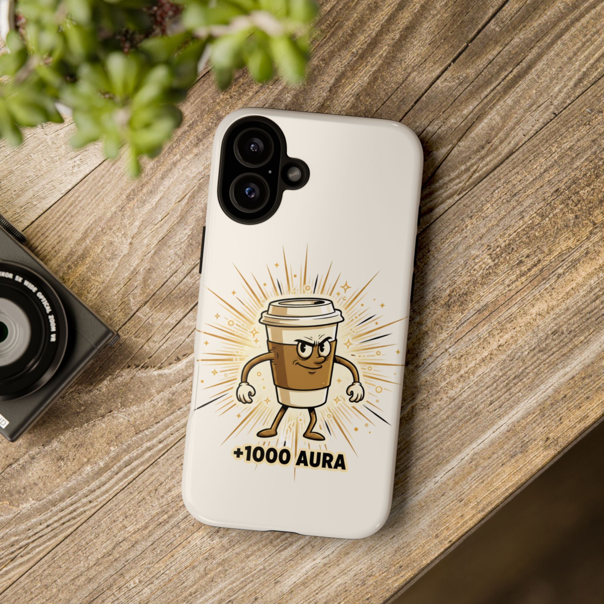Coffee +1000 Aura - Phone Case