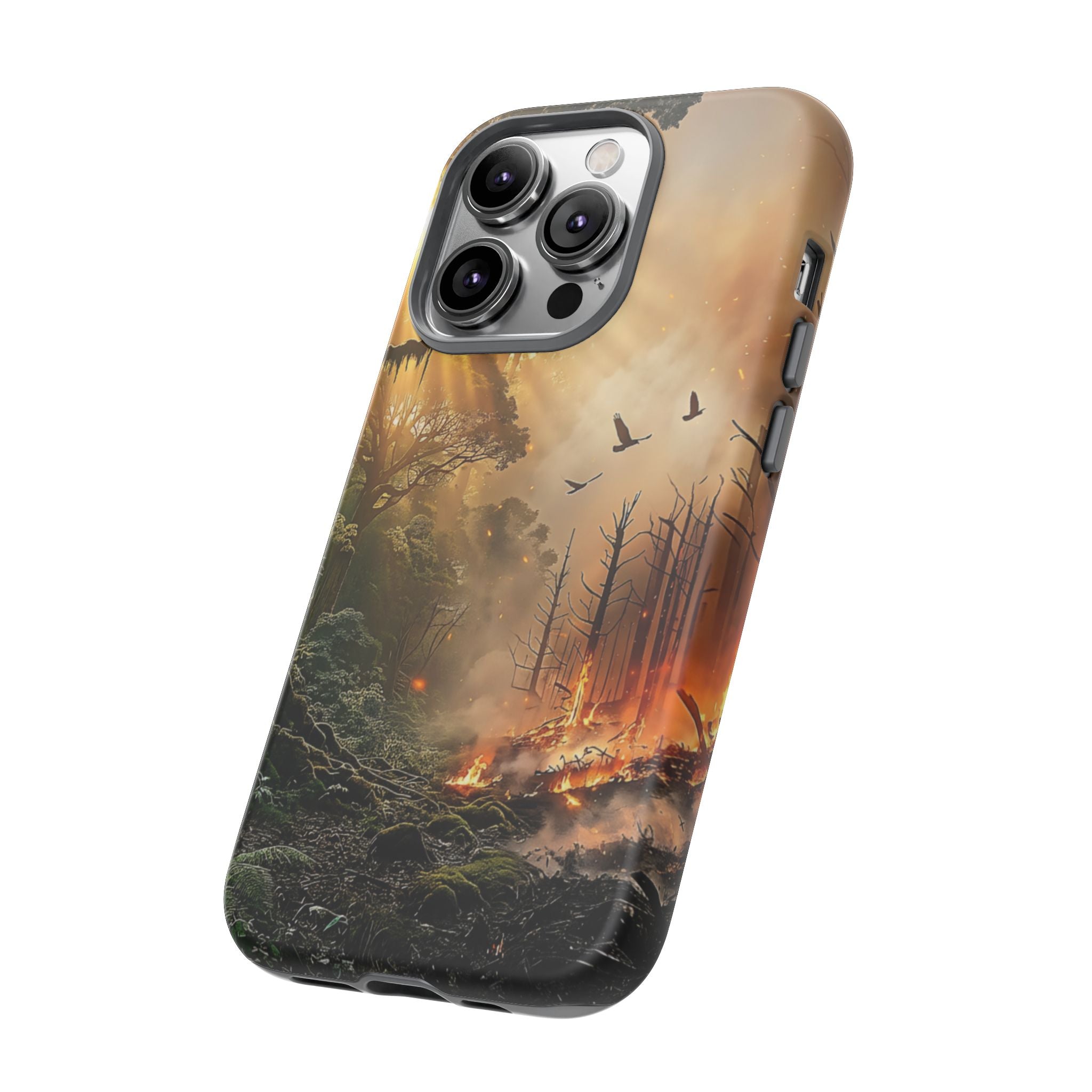 Contrasting Nature/Fire Art - Phone Case