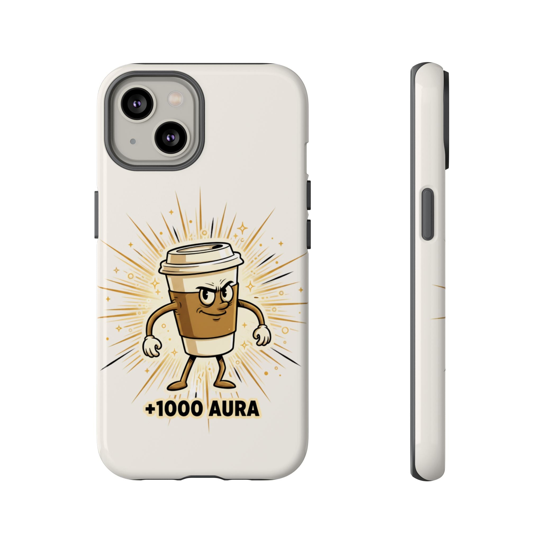 Coffee +1000 Aura - Phone Case