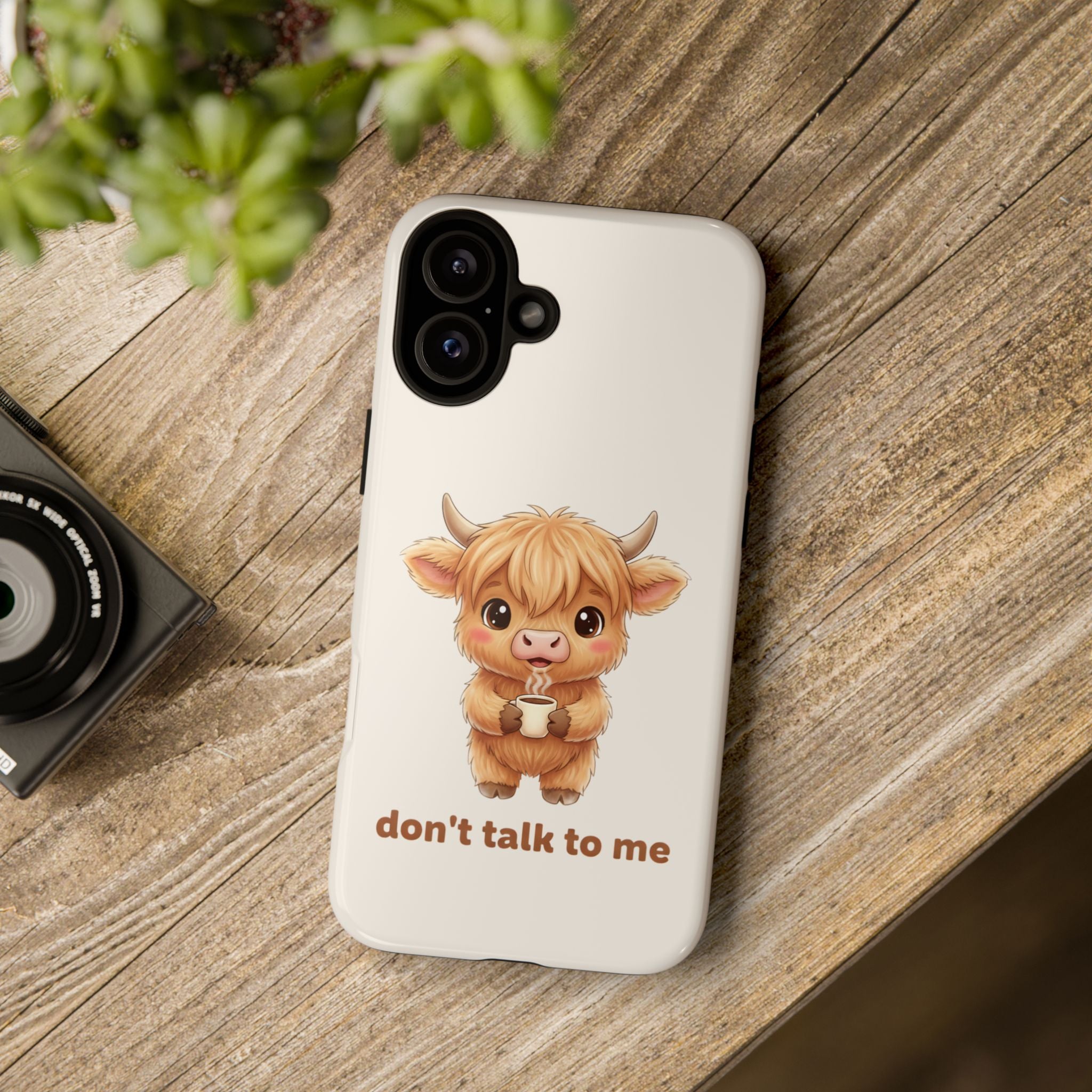 Highland Cow Phone Case — Don’t Talk to Me Design