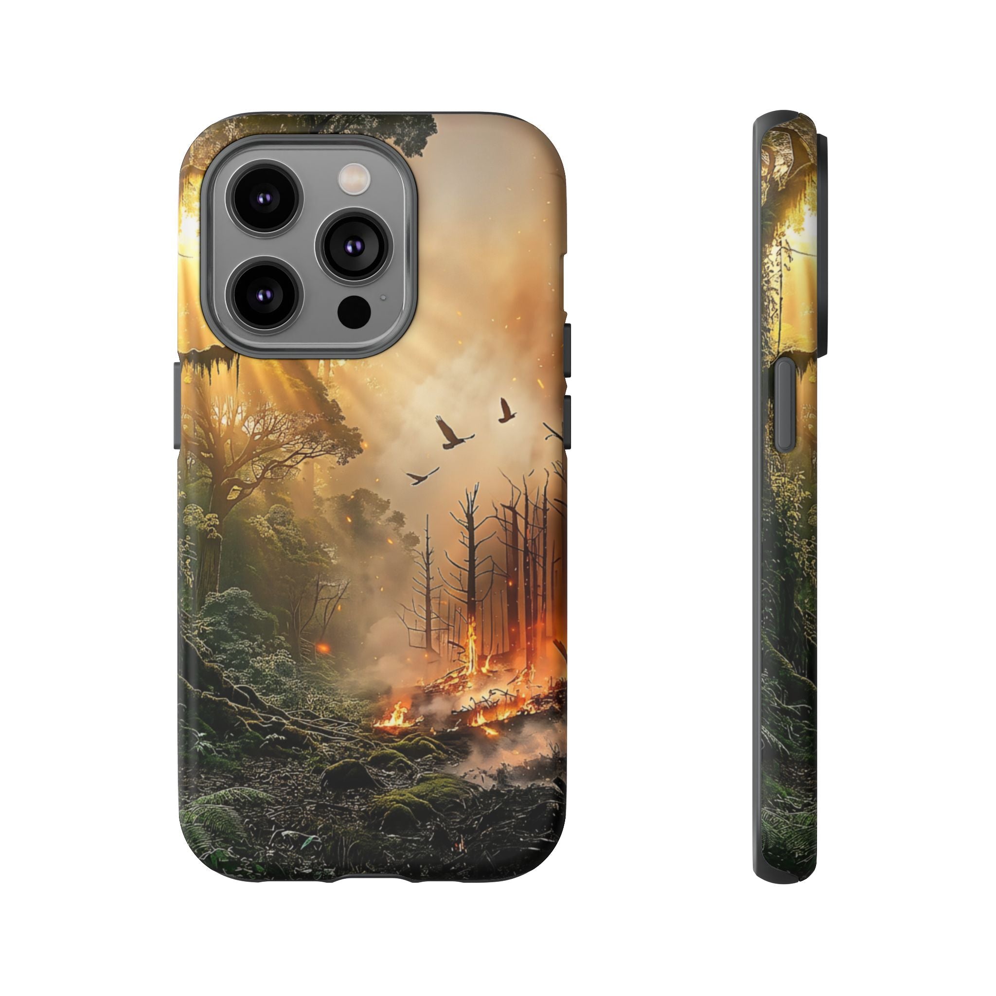Contrasting Nature/Fire Art - Phone Case