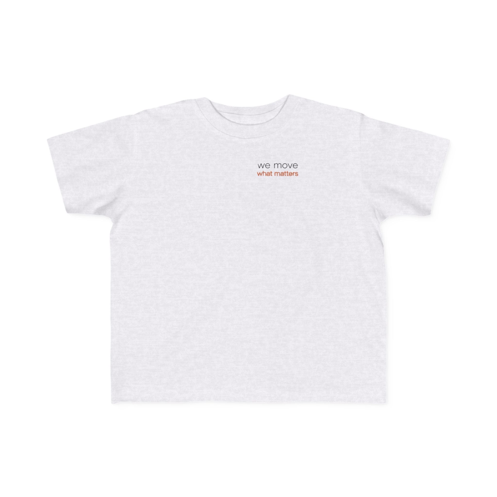 Toddler T‑Shirt — white/ash ‘Black Buzzard’ Logo Tee (We Move What Matters)