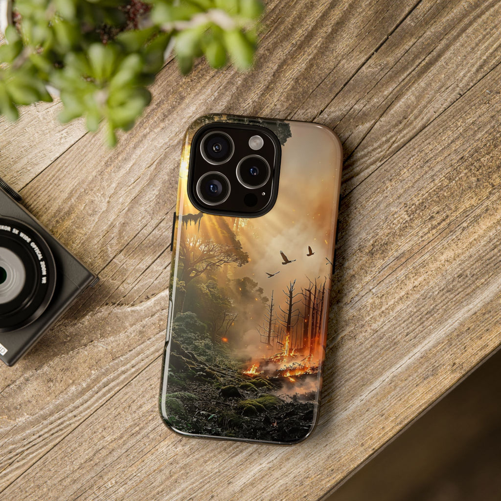 Contrasting Nature/Fire Art - Phone Case