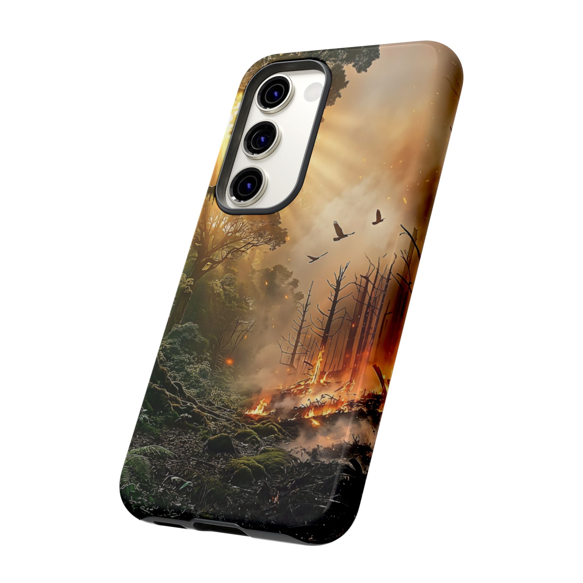 Contrasting Nature/Fire Art - Phone Case