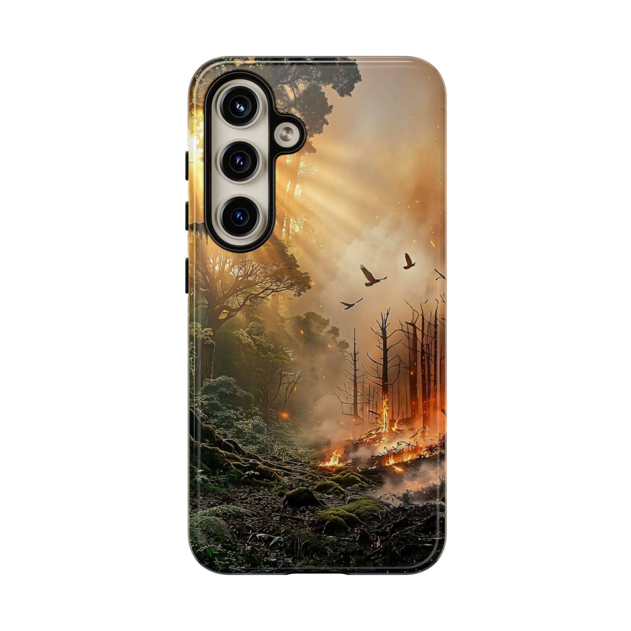 Contrasting Nature/Fire Art - Phone Case
