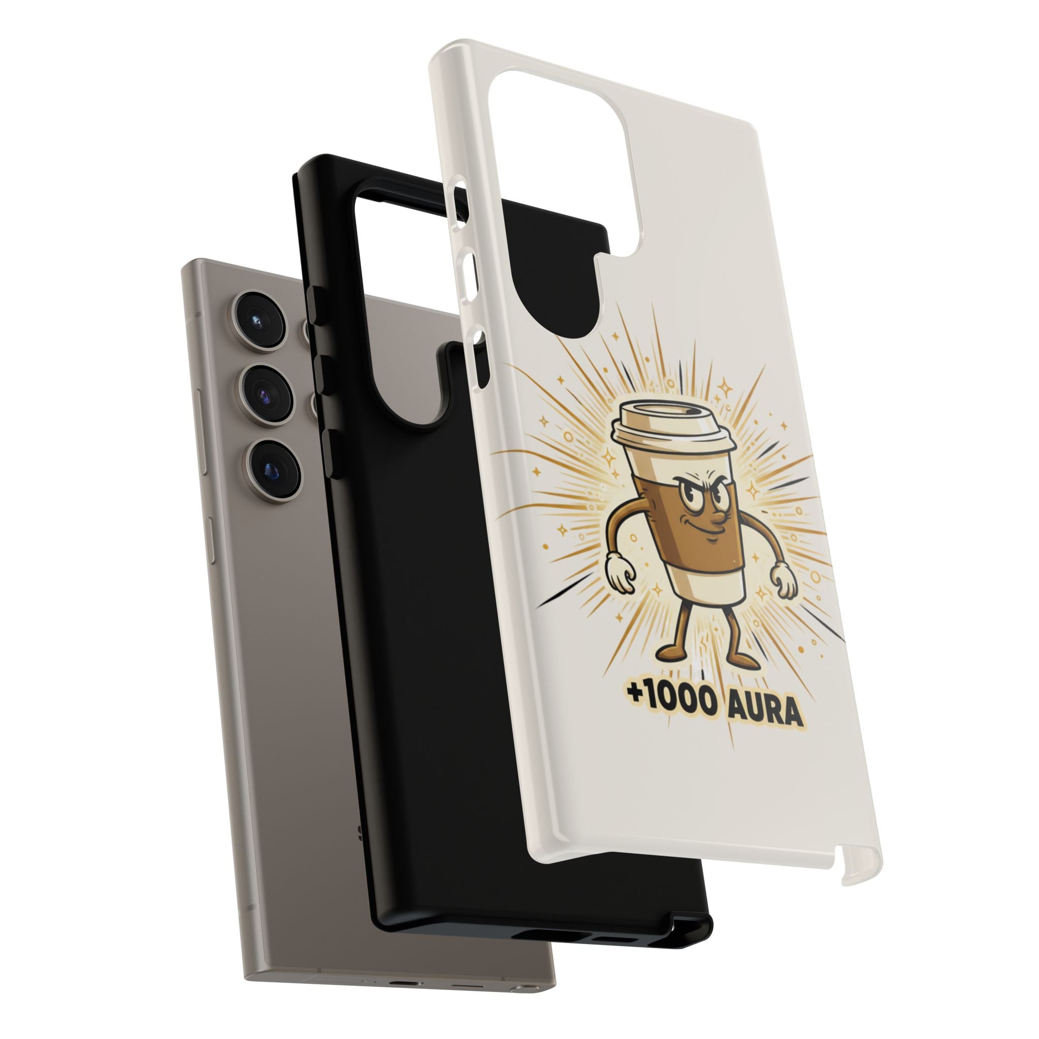 Coffee +1000 Aura - Phone Case
