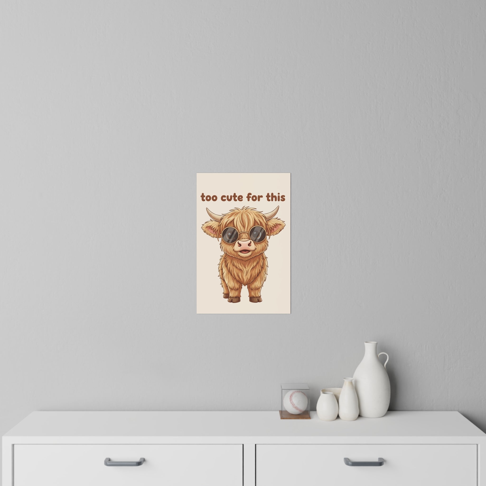 Highland Cow Wall Decal — Too Cute for This Art