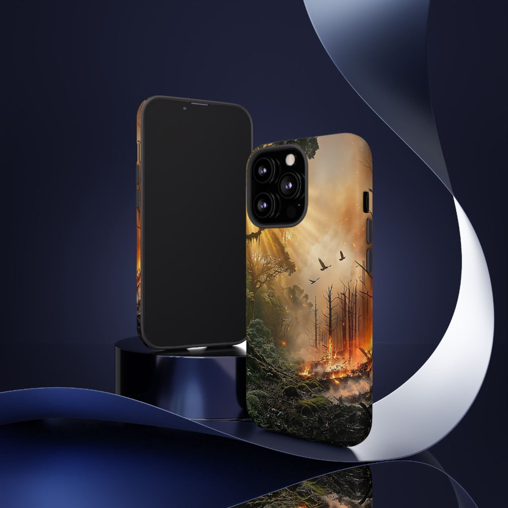 Contrasting Nature/Fire Art - Phone Case