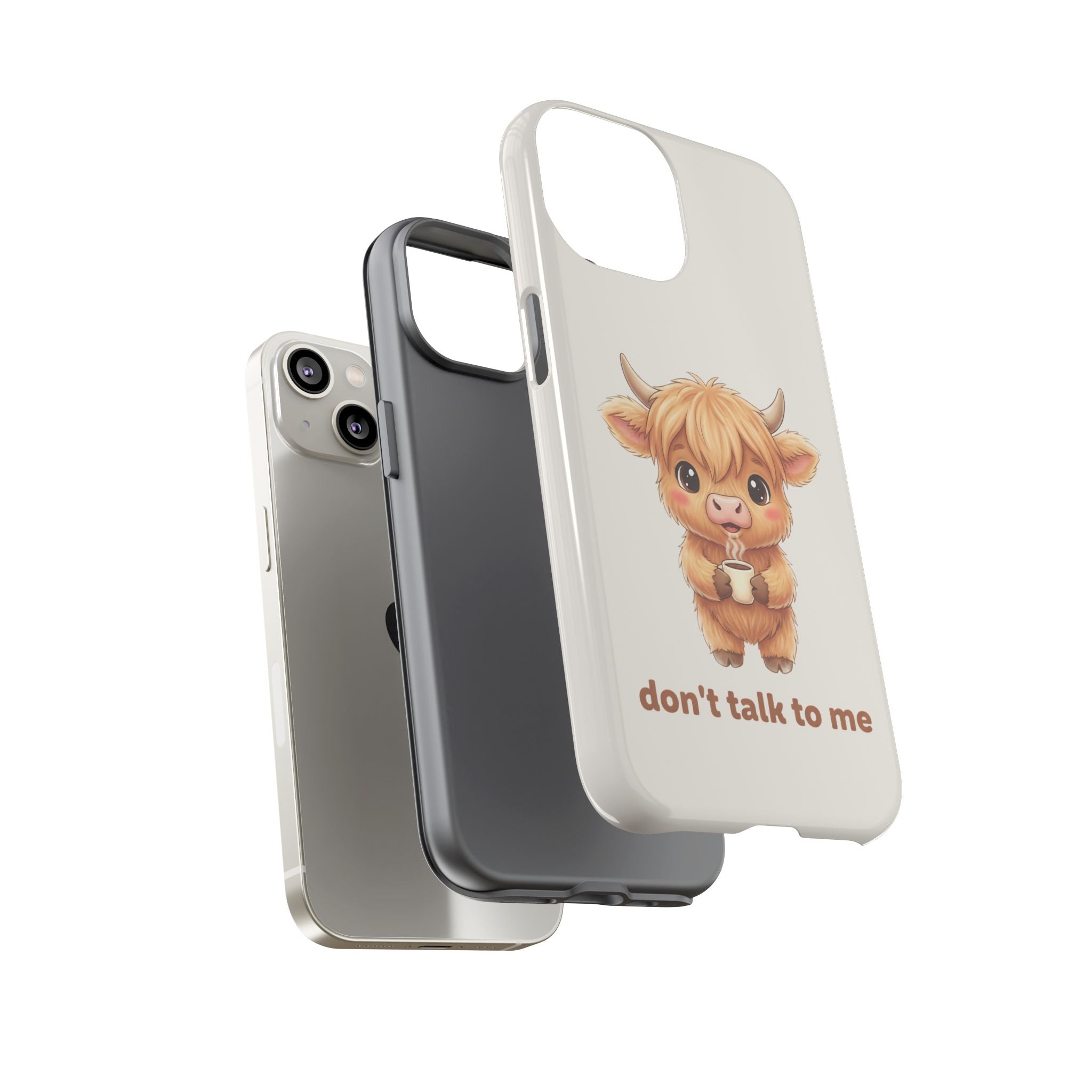 Highland Cow Phone Case — Don’t Talk to Me Design