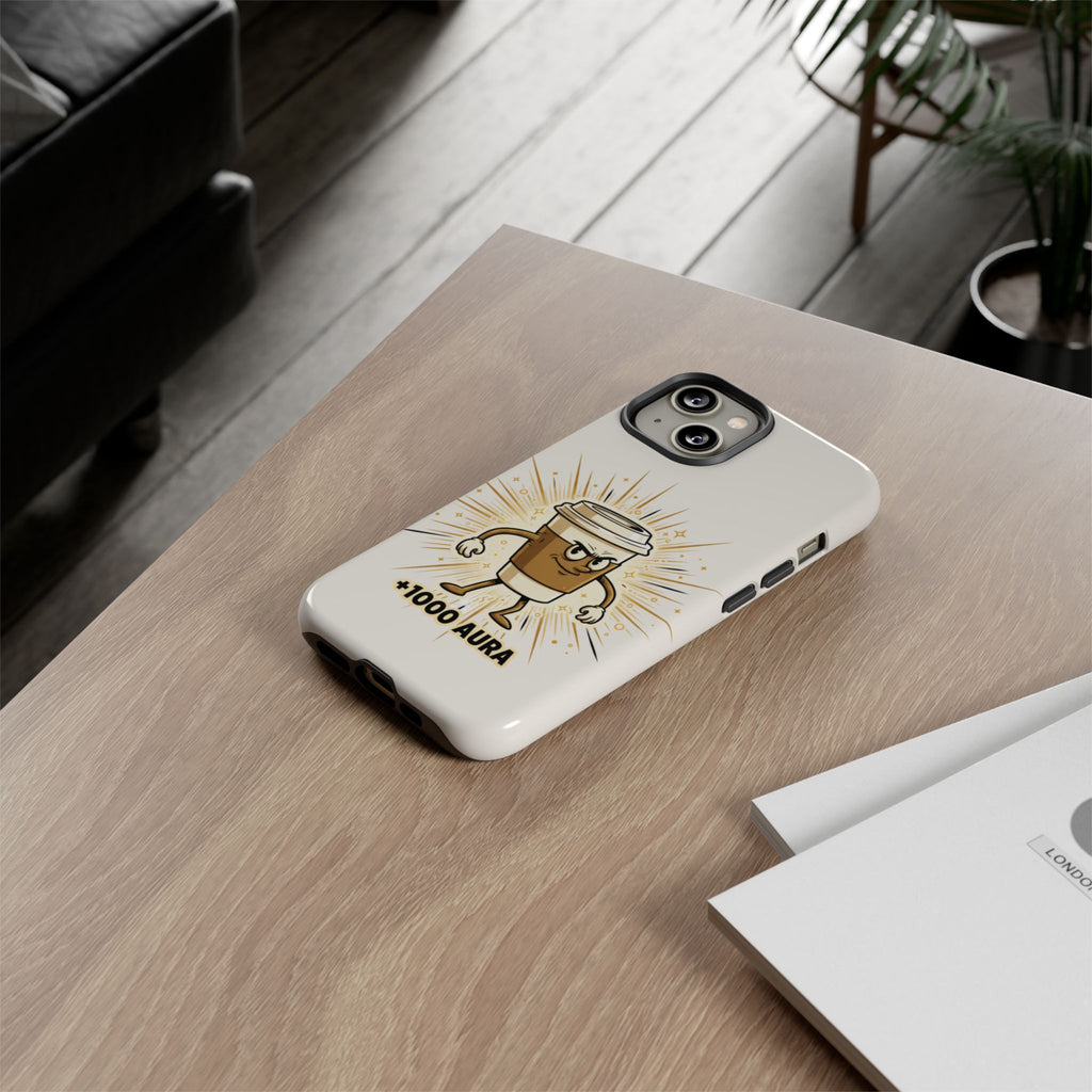 Coffee +1000 Aura - Phone Case