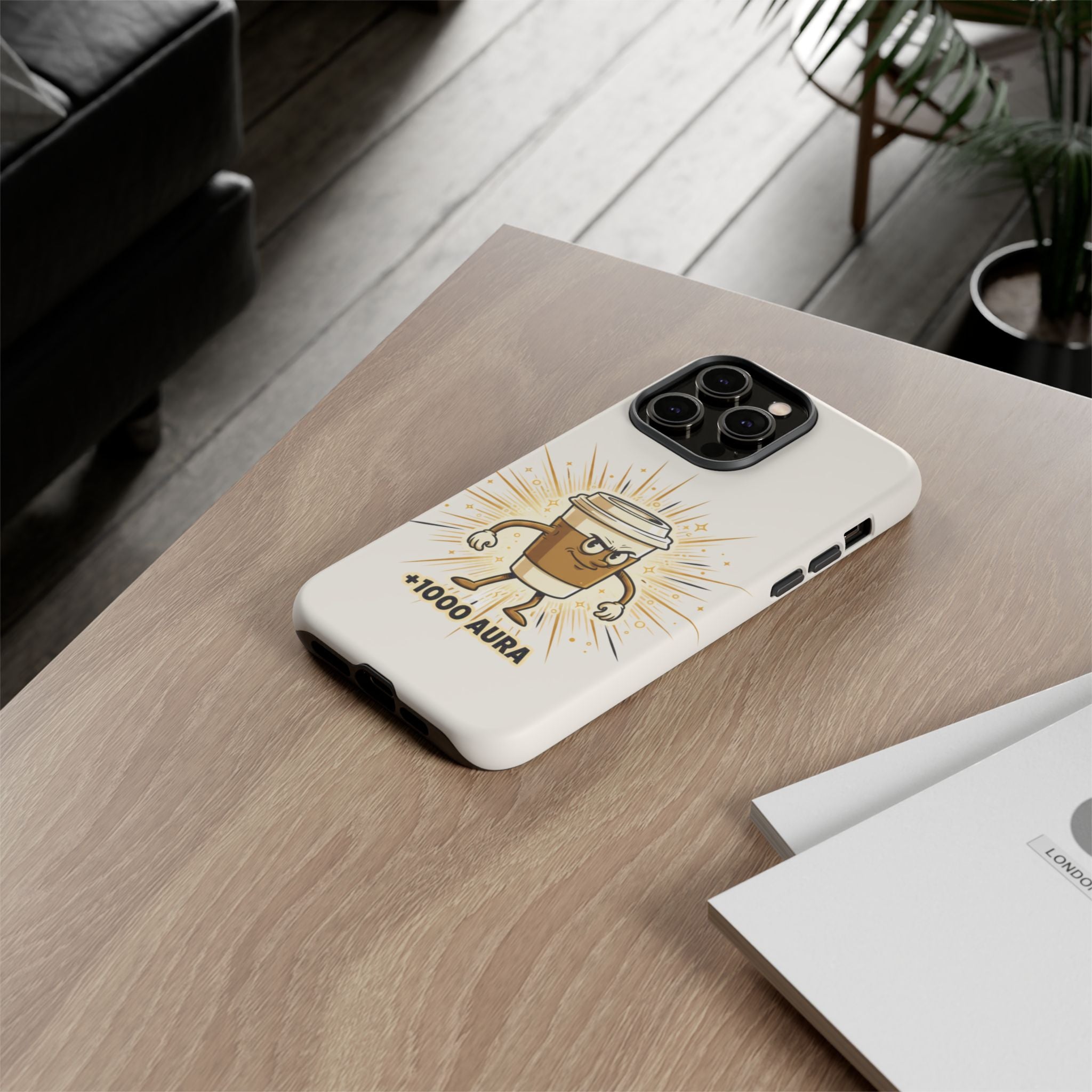 Coffee +1000 Aura - Phone Case