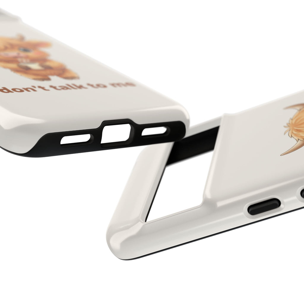 Highland Cow Phone Case — Don’t Talk to Me Design